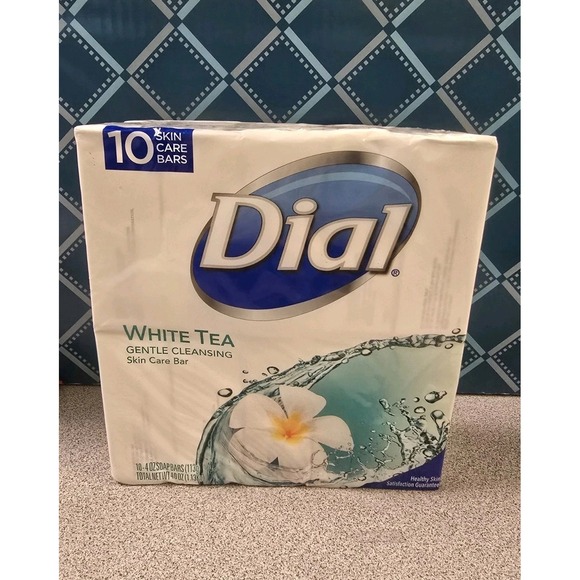 10 PACK Dial White Tea Glycerin Bar Soap 4 oz .each bar - Picture 1 of 2